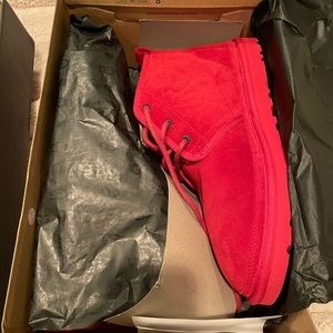 New Mens red suede UGG boots